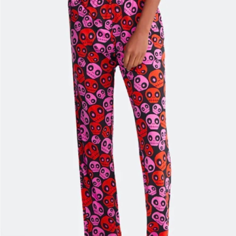 Meundies Unisex sugar, skull, ultrasoft, lounge pants/pajamas size large